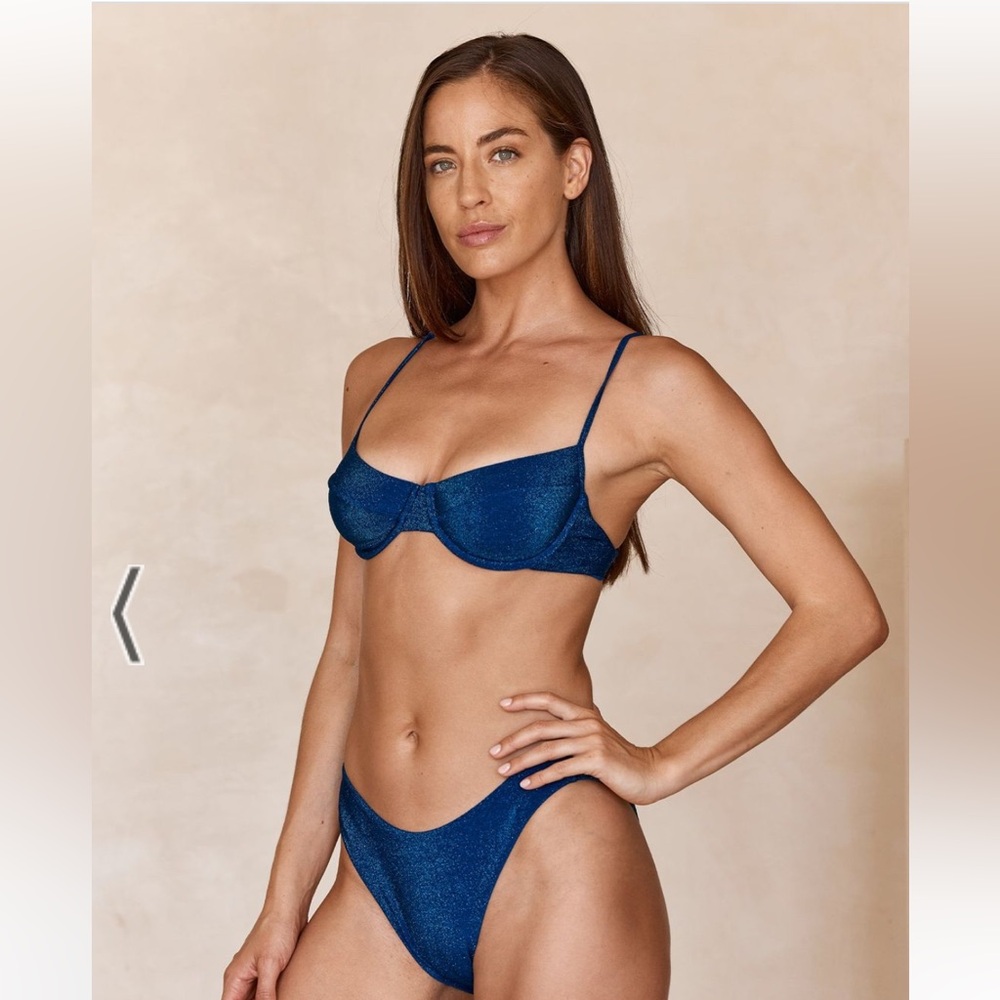 Monday Swimwear bikini in Navy Shimmer color